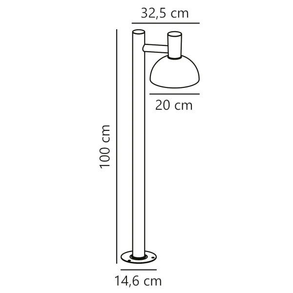 Stojąca lampa ogrodowa ARKI 2118108003 IP54 przed dom czarny