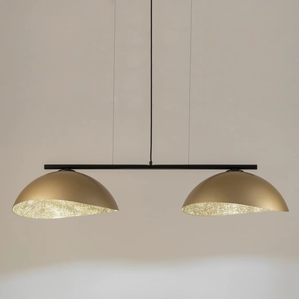 Glamour lampa do salonu wisząca Solar 40580 Sigma żywica czarna złota