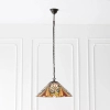 Wisząca lampa salonowa Hector 64162 witrażowa na łańcuchu kolorowa