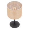 Jutowa lampka nocna Rondo 5100 TK Lighting okrągła czarna beżowa