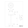 Dotykowa lampka stołowa VIDAL R54991132 LED 1,5W 3000K IP44 czarna