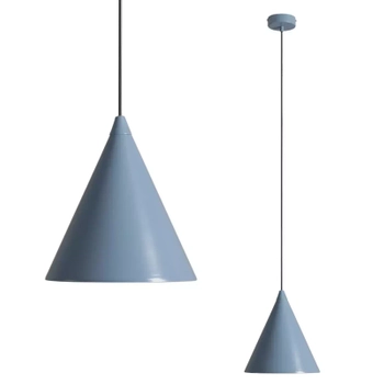 Stożkowa lampa wisząca Form 1108G16 Aldex do przedpokoju niebieska
