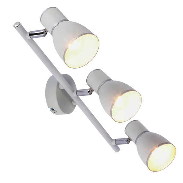 Potrójna lampa ścienno-sufitowa 93-63403 regulacja biała chrom