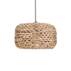 Owalna wisząca lampa NAVANTA LE45376 pleciona brązowa