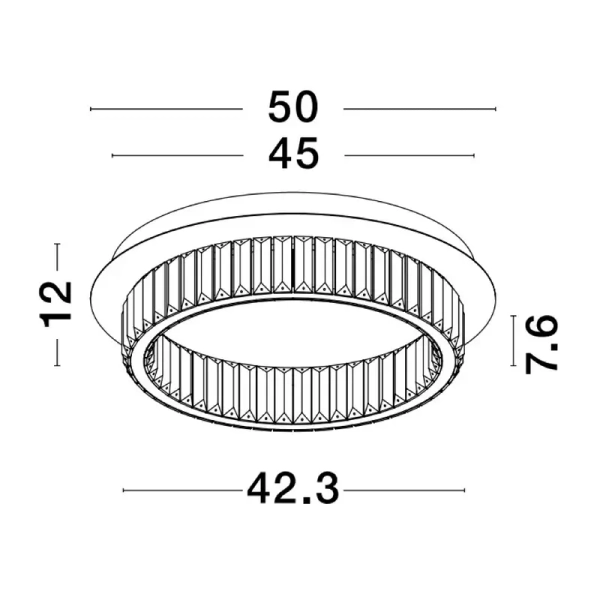 Sufitowa lampa glamour BAUTA LE42918 do przedpokoju LED 29W 3500K srebrna