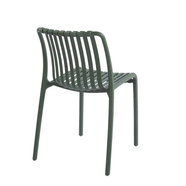 Ogrodowe krzesło STRIPS zielone KH1501100382 wys. 78 cm na taras