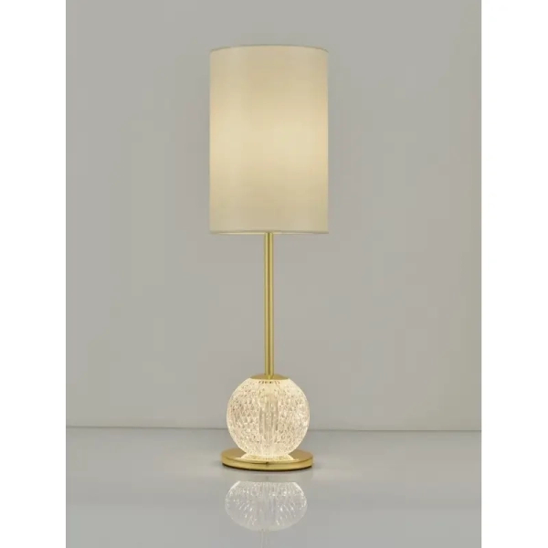 Nocna lampa tuba BRILLE LE42694 LED 13W złoty biały przezroczysty