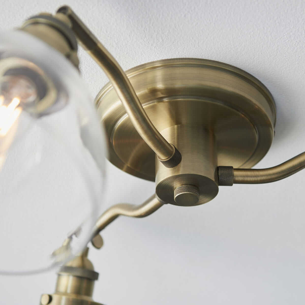 Lampa sufitowa Hansen 97247 Endon mosiądz przezroczysta
