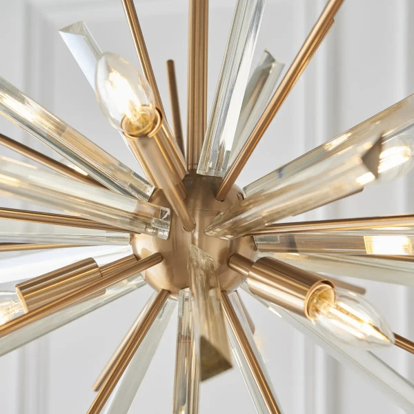 Lampa na łańcuchu wisząca L&-181936 Light& druciana złota