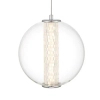 Szklana lampa wisząca kula Atomo QN-ATOMO-1P-PC LED 9W 3000K srebrny