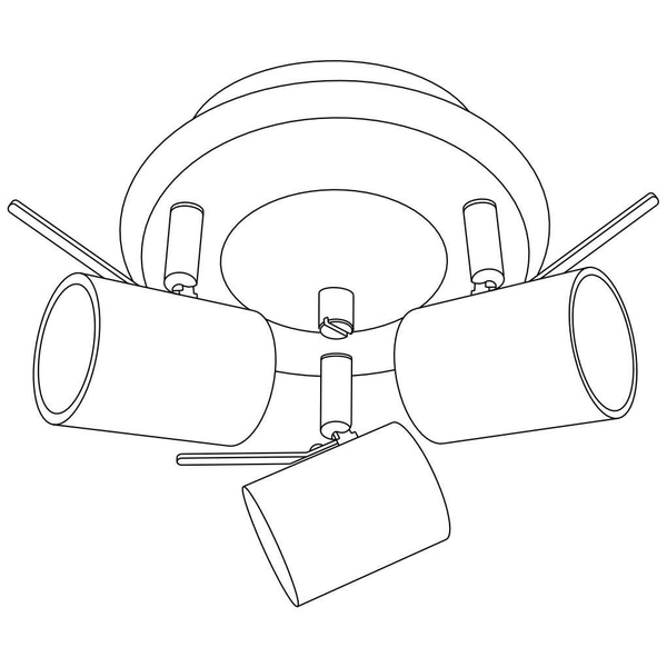 Lampa sufitowa HYSSNA 105485 Markslojd metalowe reflektorki regulowane białe