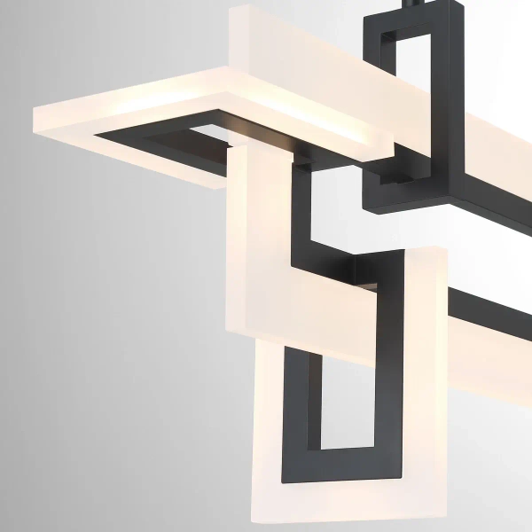 Prostokątna lampa wisząca Inizio QN-INIZIO-LP-S-BK LED 46W 3000K czarny