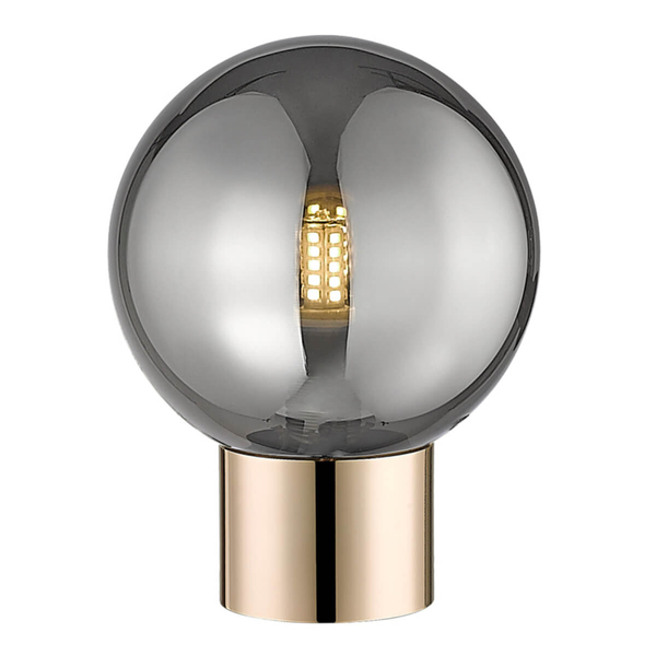 Stołowa lampka Arcturus T0454-01A-F7FZ Zumaline kula złoty przydymiony