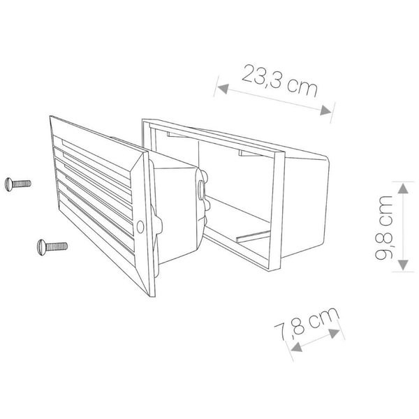 Wpuszczana LAMPA zewnętrzna ASSAM 4453 Nowodvorski ogrodowa OPRAWA ścienna WPUST outdoor kratka IP65 grafitowa biała