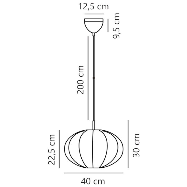 Okrągła lampa wisząca do salonu AERON 2312153001 nad stół biały