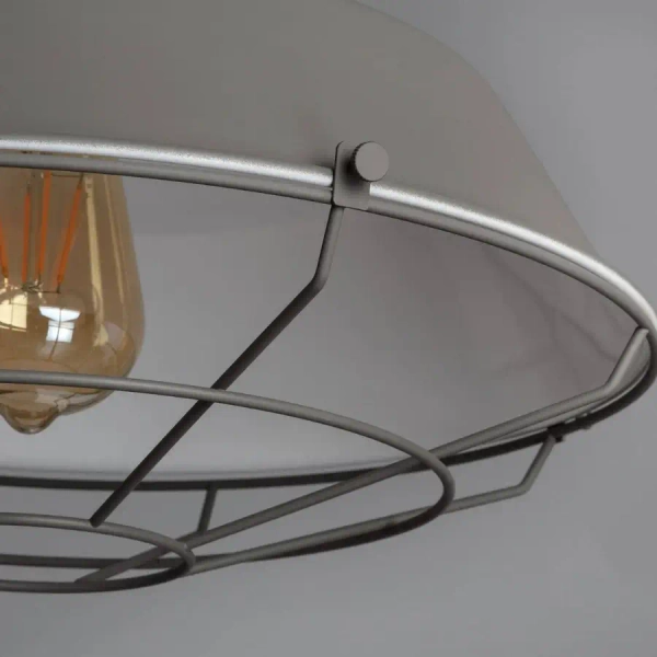 Lampa wisząca industrialna Patrone ABR-LSW-PAT na przedpokój metalowa szara