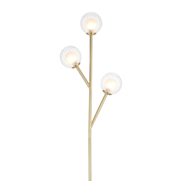 Podłogowa lampa hampton L&-196693 Light& gałązki balls mosiądz czarna