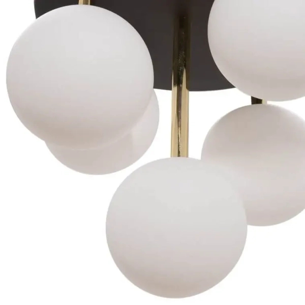 5-punktowa lampa natynkowa Ali plafon do holu złoty czarny