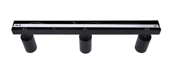 Ruchoma lampa sufitowa Monti K-4727 Kaja czarne reflektorki na listwie