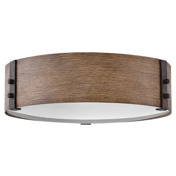 Naturalny plafon do sypialni Sawyer HK-SAWYER-F-M-SQ okrągły drewno Sequoia