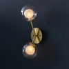 Lampa ścienna hampton L&-196691 Light& szklane kule plisowane mosiądz