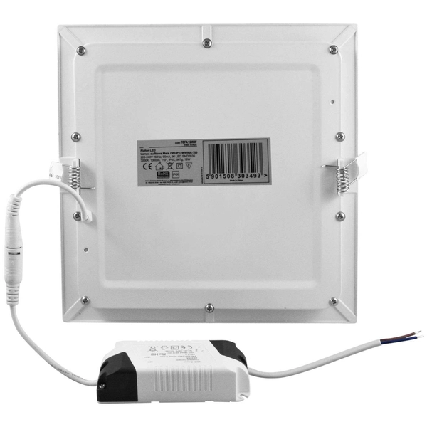 Wpuszczana LAMPA sufitowa MARS 303493 Polux podtynkowa OPRAWA metalowa LED 12W 3000K kwadratowy WPUST do zabudowy biały