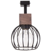 Plafon LAMPA sufitowa MILAN 31569 Sigma industrialna OPRAWA metalowa klatka druciana drewno brązowa