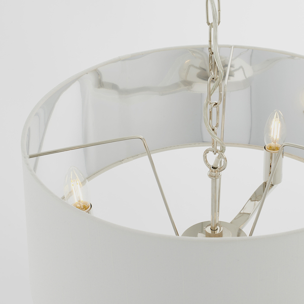 Wisząca lampa Harvey 73021 Endon na łańcuchu biała nikiel