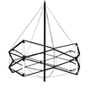 Wisząca lampa do salonu SPACE ST-9858 P/S black LED 20W industrialna czarny