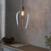 Lampa wisząca L&-1100658 Light& ze szklanym kloszem mosiądz
