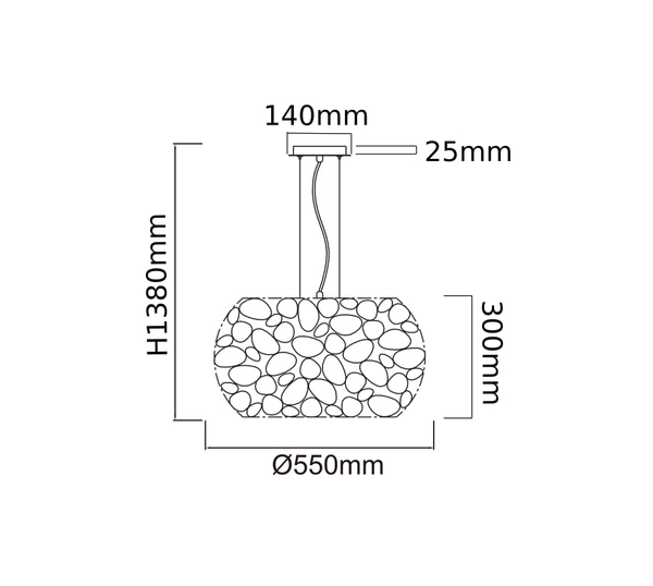 Elegancka lampa wisząca Carera OR80162 glamour do salonu chrom