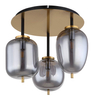 Lampa sufitowa Blacky 15345-3DMM loft mosiądz przydymiona