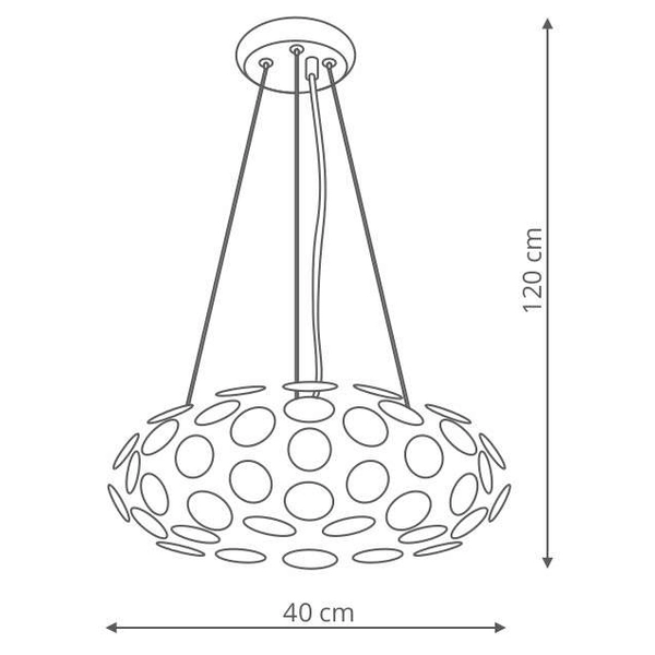 LAMPA wisząca FERRARA LP-17060/3P Light Prestige glamour OPRAWA owalny zwis chrom