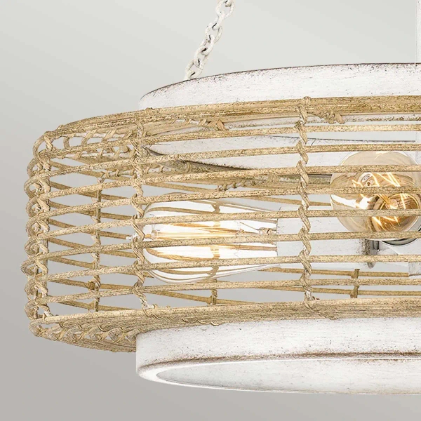 Boho wisząca lampa Waylon QZ-WAYLON-4P-AWH naturalna lina