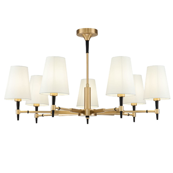 LAMPA sufitowa ZARAGOZA H001CL-07BS Maytoni abażurowa OPRAWA klasyczna mosiądz