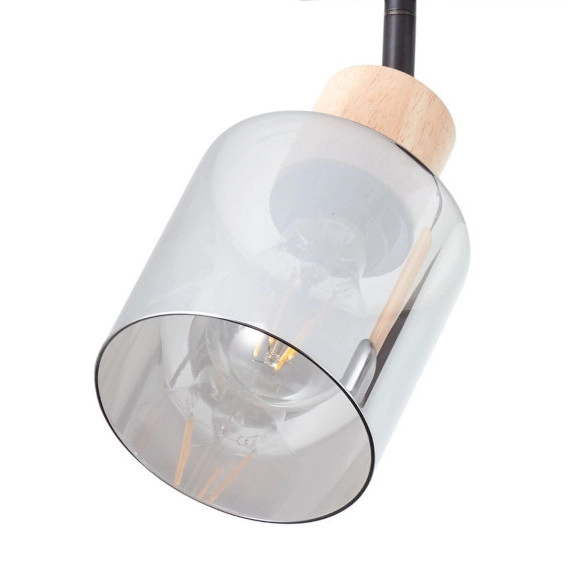 Sufitowa lampa Weald 99838/93 szklane klosze czarna przydymiona