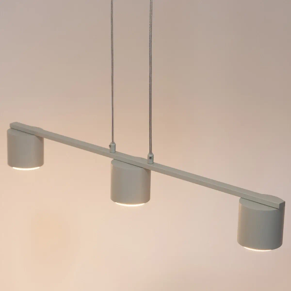 Lampa wisząca nad wyspę Mila 3 41356 do kuchni tubki szare beżowe