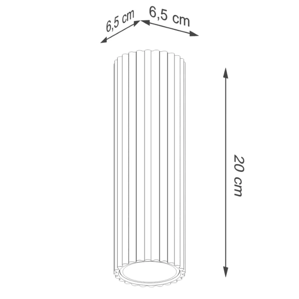 Sufitowa lampa podłużna KARBON SL.1588 ryfel metalowa beżowa