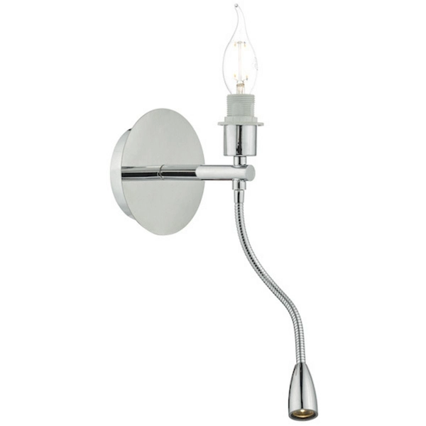 Kinkiet ścienny Feta FET0750+S1061 Dar Lighting z regulowanym peszlem LED 1W chrom