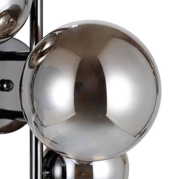 Kinkiet ścienny Canello WL-406007-3A-BCR kulisty szklany chrom czarny