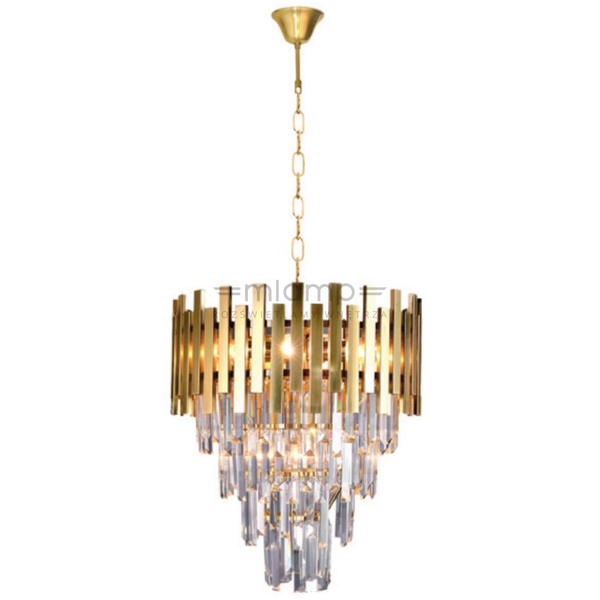LAMPA wisząca ASPEN ML6000 Milagro glamour OPRAWA kryształowy ZWIS na łańcuchu złoty