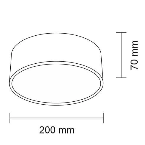 Plafon LAMPA sufitowa ZAMA 7734 Shilo natynkowa OPRAWA okrągła IP44 biała