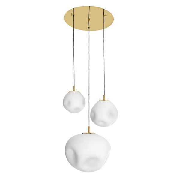 Złoty żyrandol 3-płomienny CLOE 11064305 kule balls do jadalni
