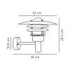Metalowa lampa elewacyjna retro Lønstrup 71411003 IP44 czarny