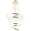 Glamour lampa wisząca Wheel rings LED 140W 3000K nad stół złota