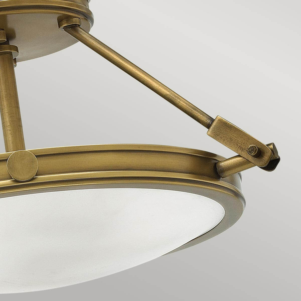 Półplafon kuchenny Collier HK-COLLIER-SF-S Hinkley metal szkło mosiądz