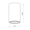 Downlight metalowy GENESIS ML0382 sopel do salonu biały