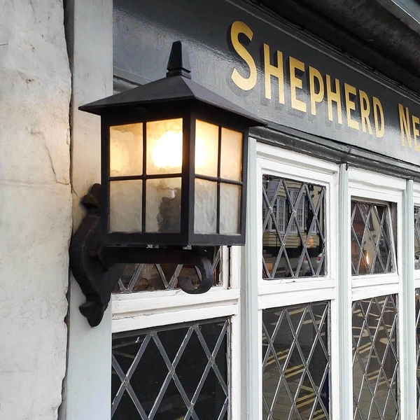 Kinkiet ścienny zewnętrzny Winchester BL17-BLACK Elstead domek lampion czarny