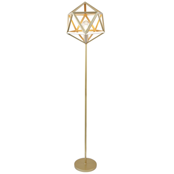 Industrialna LAMPA podłogowa DENMARK 318855 Polux druciana LAMPA stojąca do salonu złota