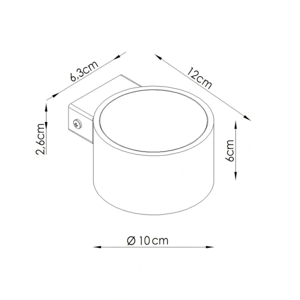 Ścienny kinkiet MODO biały SL.2433 1xGx53 minimalistyczny tuba